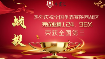 第七屆牛商爭霸賽圓滿結束！祝賀陜西戰區榮獲全國第三